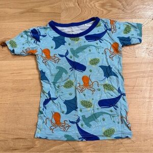 Little Sleepies Marine Life Short Sleeve Pajama Top size 2T